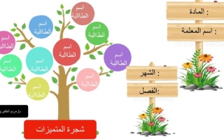 بوربوينت نسخة شجرة المتميزات -مريم الظفيري